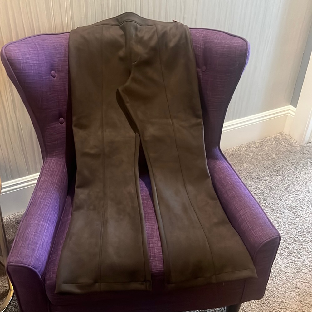 NEW Spanx faux suede flare pants